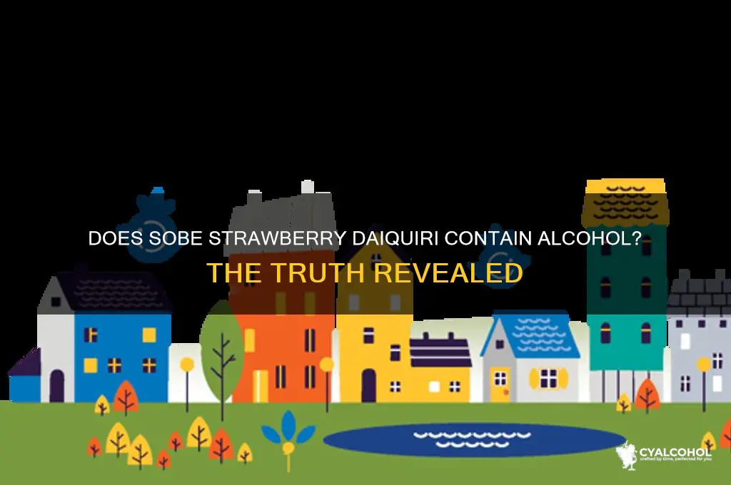 does sobe strawberry daiquiri have alcohol