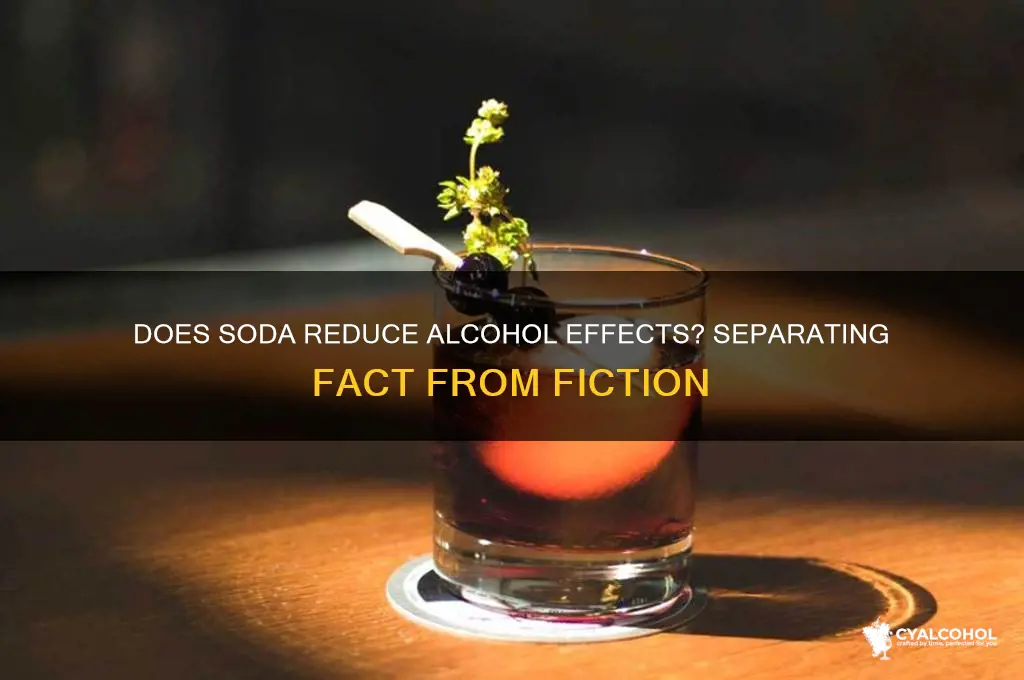 does soda reduce alcohol