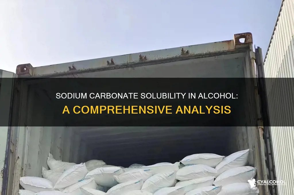 does sodium carbonate dissolve in alcohol