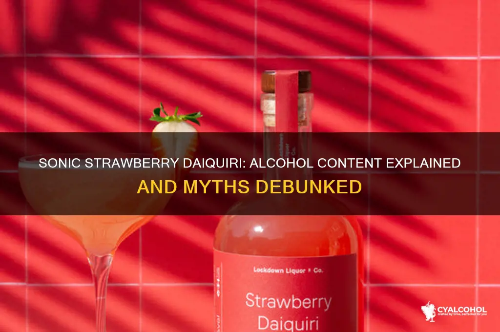 does sonic strawberry daiquiri have alcohol