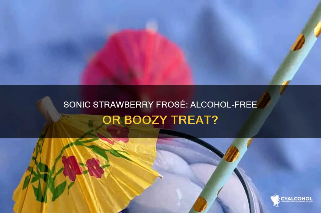 does sonic strawberry frose have alcohol