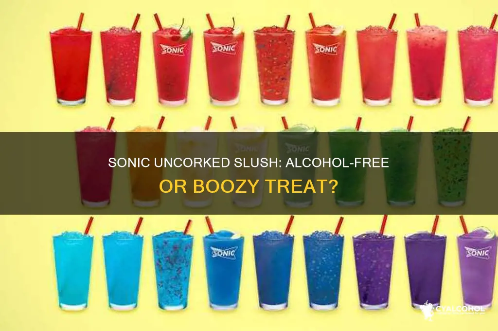 does sonic uncorked slush have alcohol