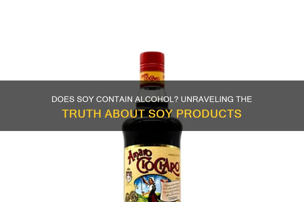 does soy have alcohol
