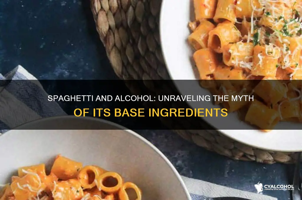 does spaghetti have an alcohol base