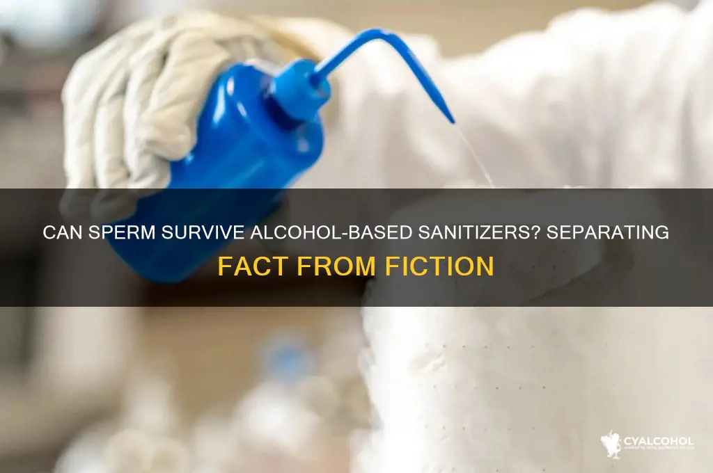 does sperm die in alcohol sanitizer