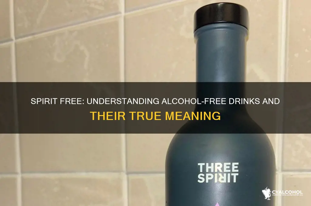 does spirit free mean no alcohol