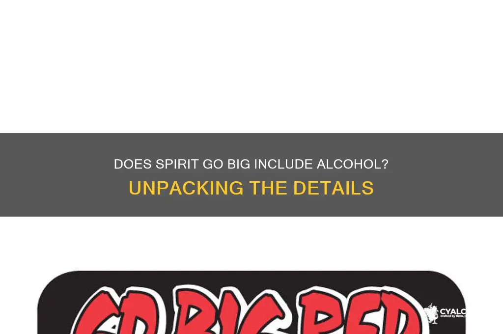 does spirit go big include alcohol