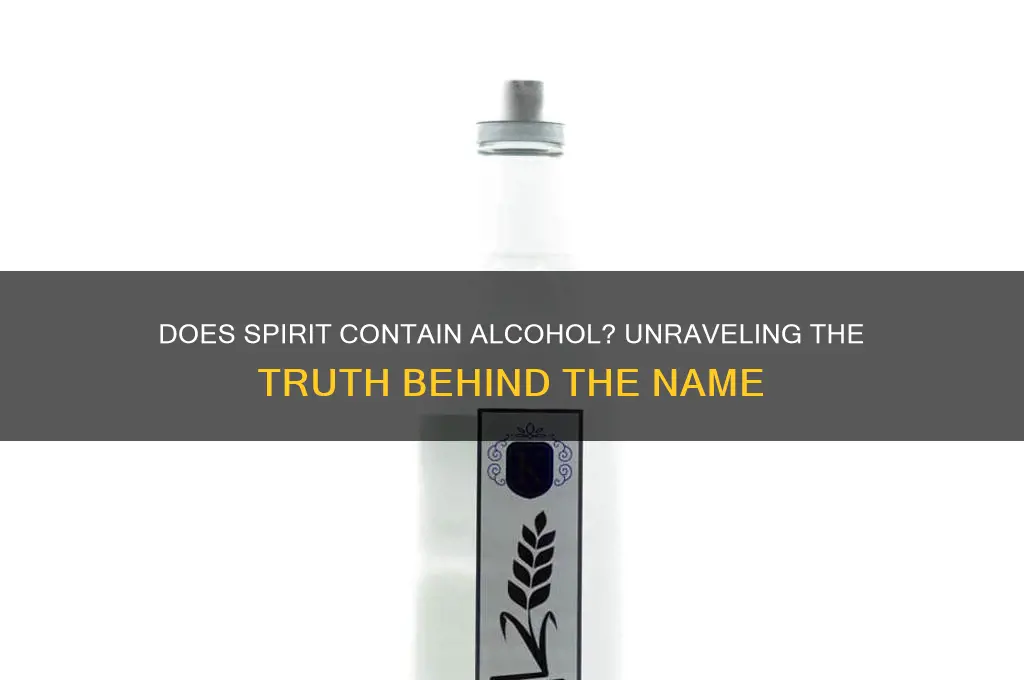 does spirit have alcohol