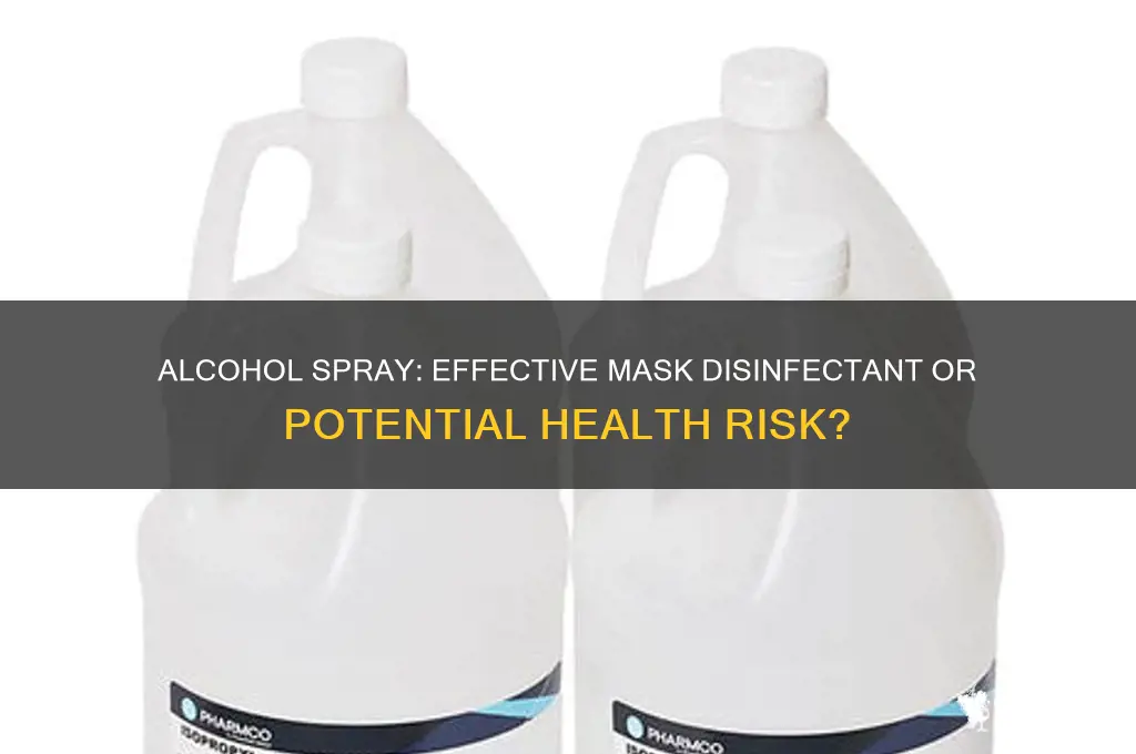 does spraying a mask with alcohol disinfect it