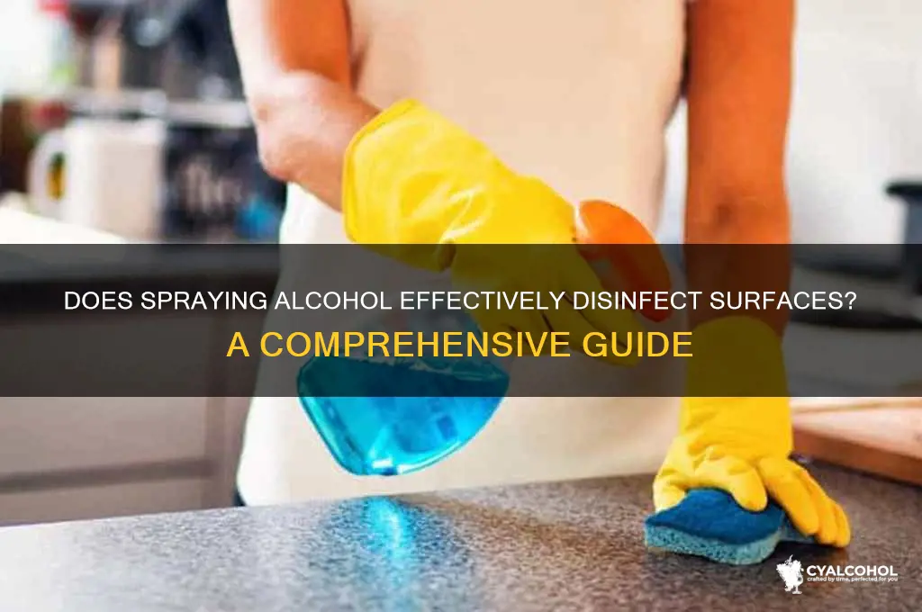 does spraying alcohol