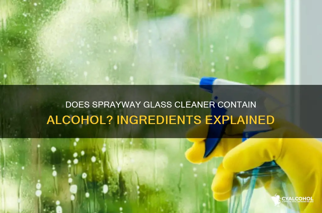 does sprayway glass cleaner have alcohol in it