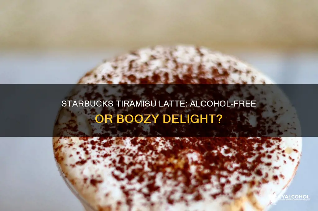 does starbucks tiramisu latte have alcohol
