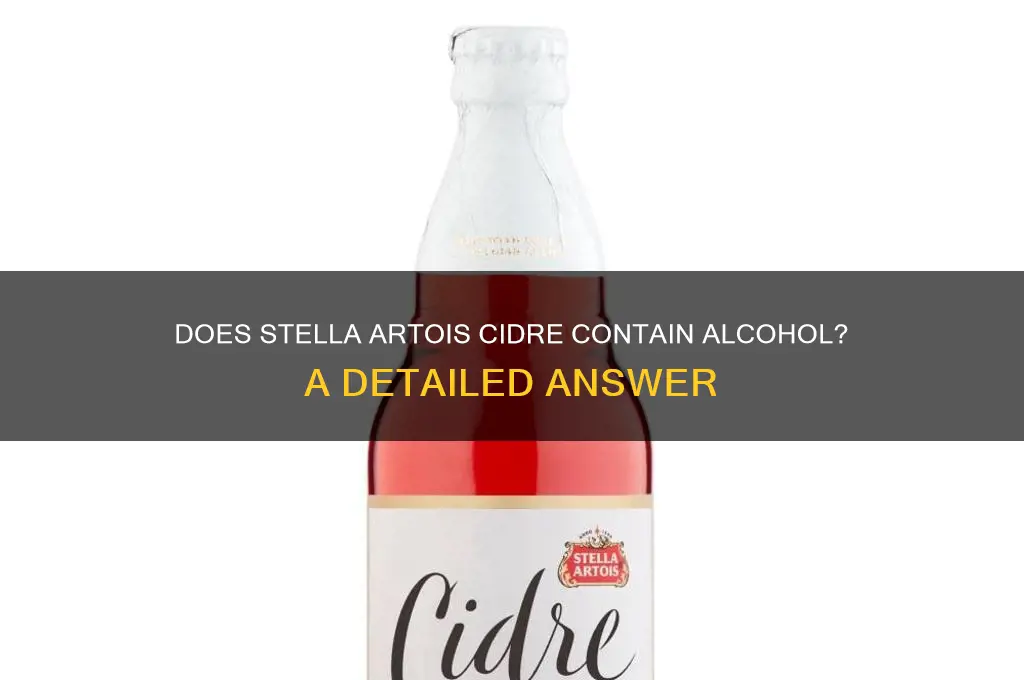 does stella artois cidre have alcohol