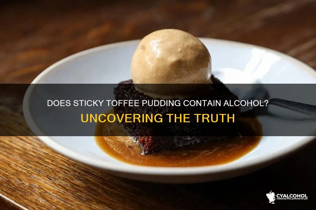 does sticky toffee pudding have alcohol