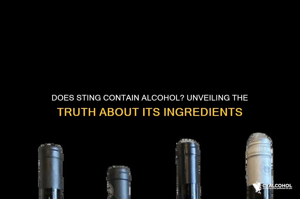 does sting have alcohol
