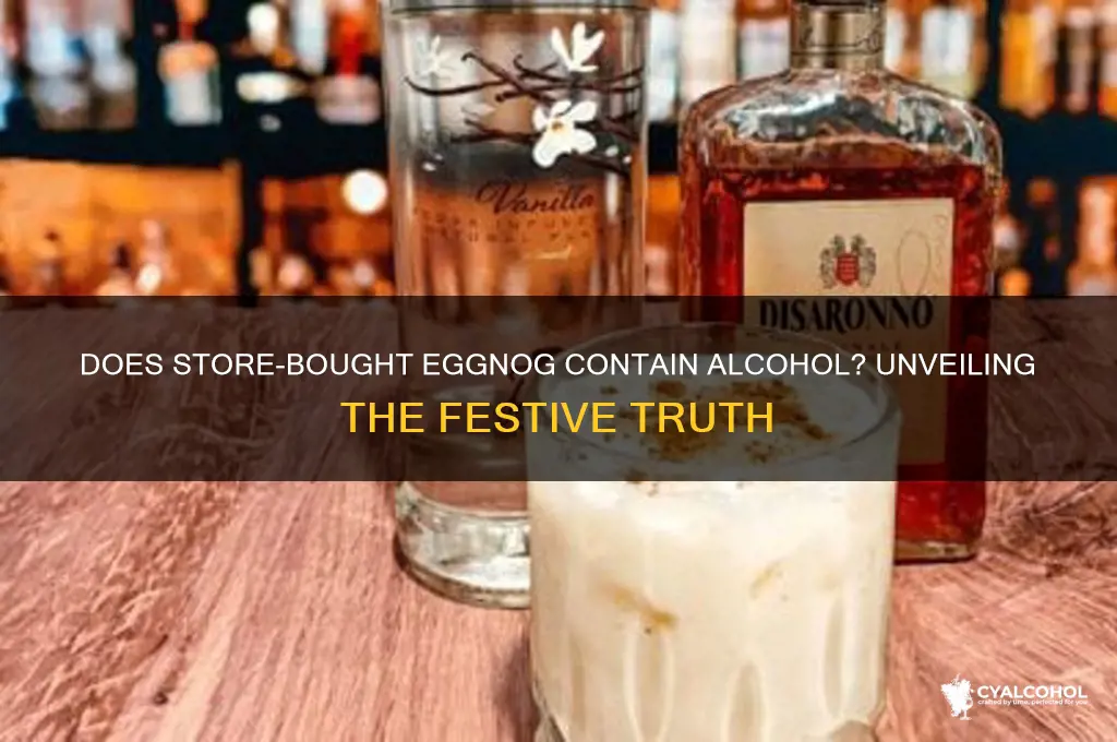 does store-bought eggnog have alcohol