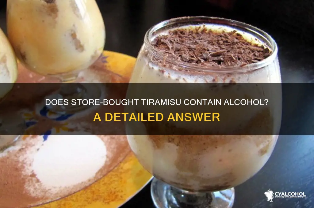 does store bought tiramisu have alcohol