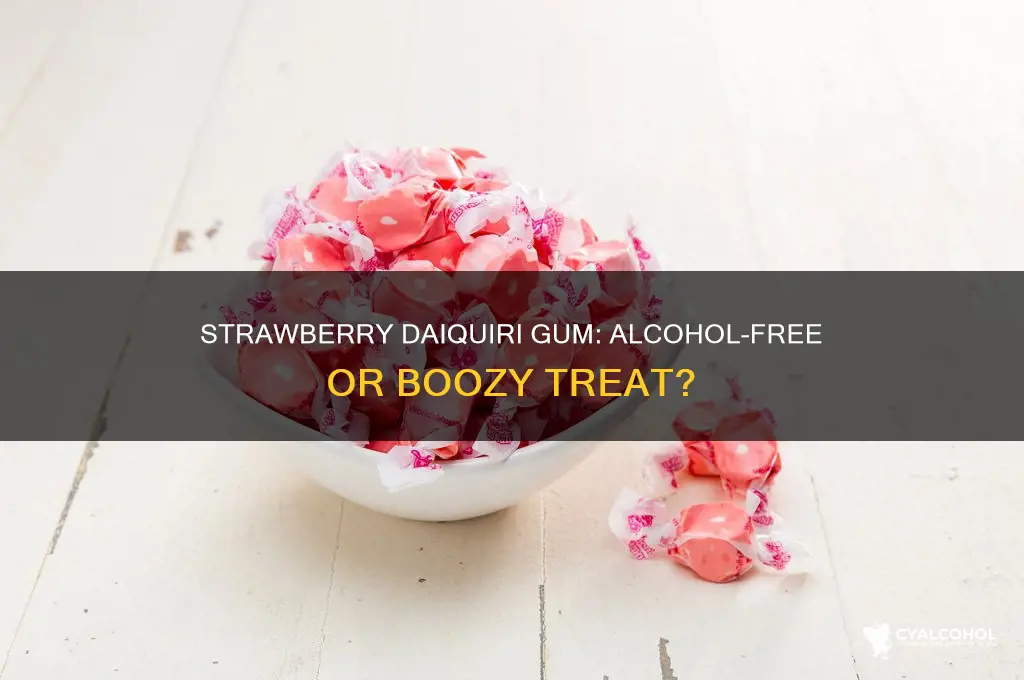 does strawberry daiquiri gum have alcohol