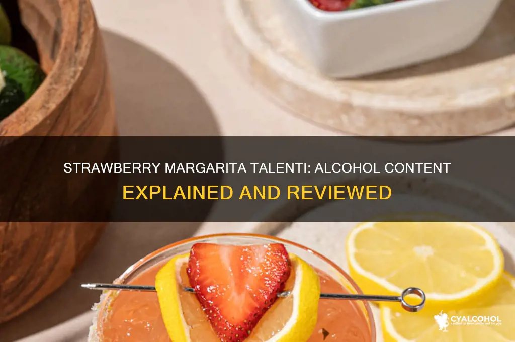 does strawberry margarita talenti have alcohol