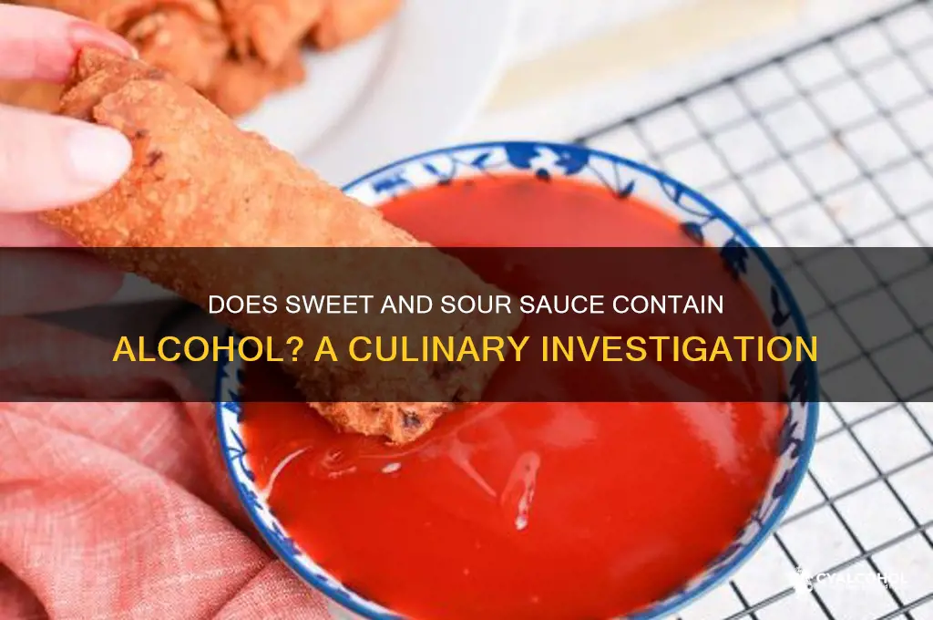 does sweet and sour have alcohol in it