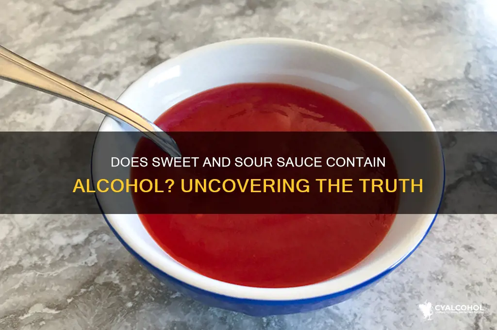 does sweet and sour have alcohol