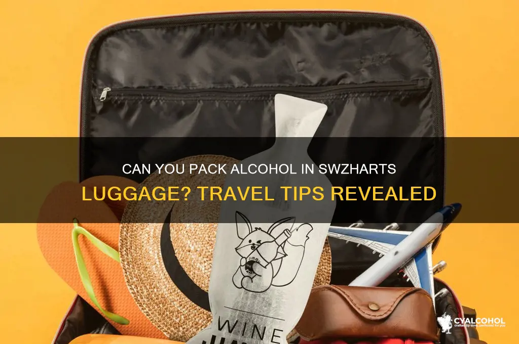 does swzharts luggage allow you to store alcohol