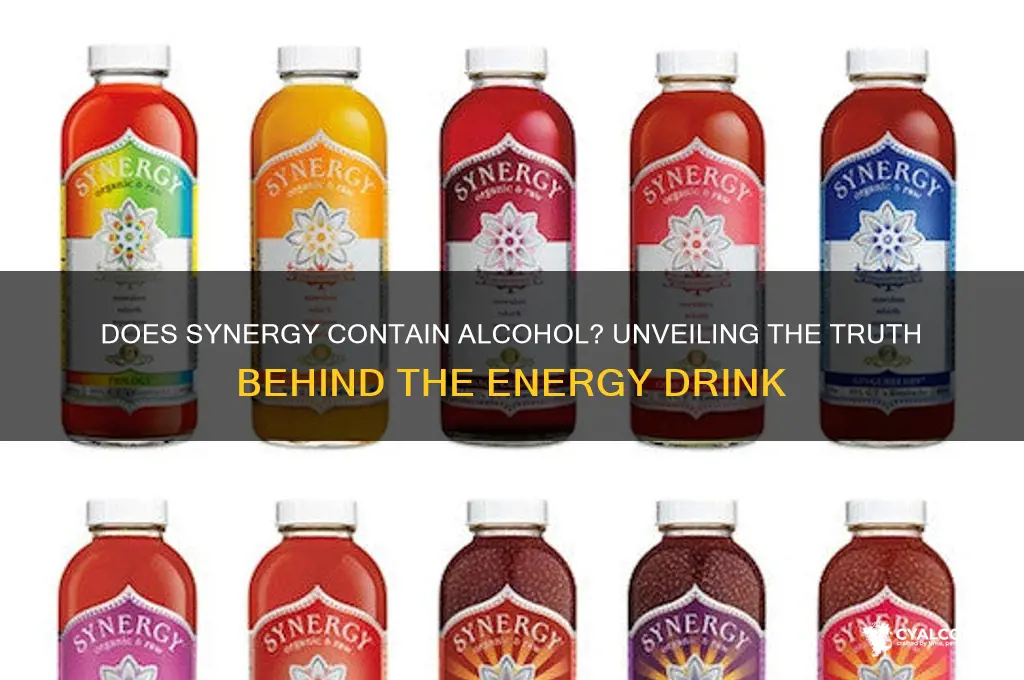 does synergy have alcohol