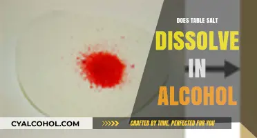 Does Table Salt Dissolve in Alcohol? A Surprising Experiment Revealed