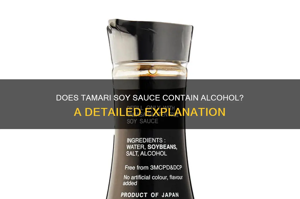 does tamari soy sauce have alcohol