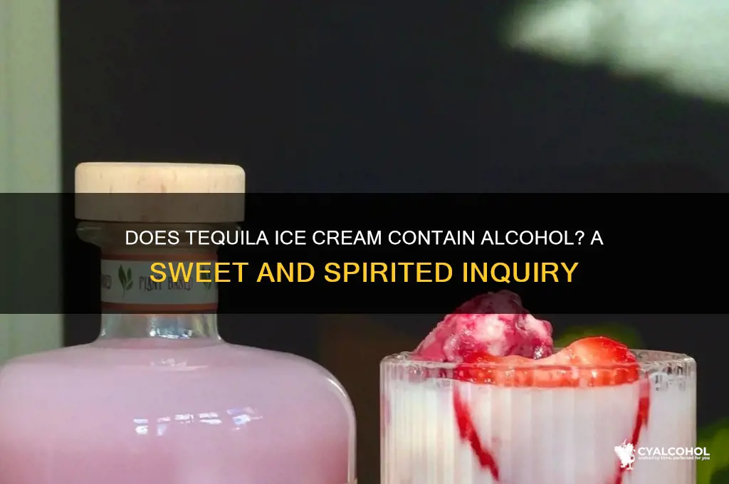 does tequila ice cream have alcohol in it