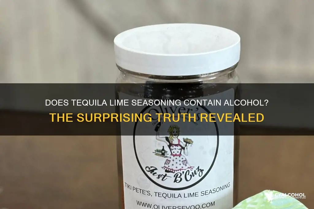 does tequila lime seasoning have alcohol