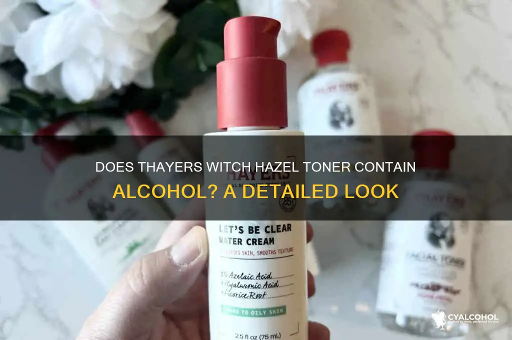 does thayers have alcohol