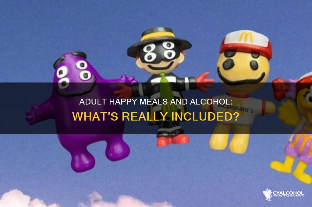 does the adult happy meal come with alcohol