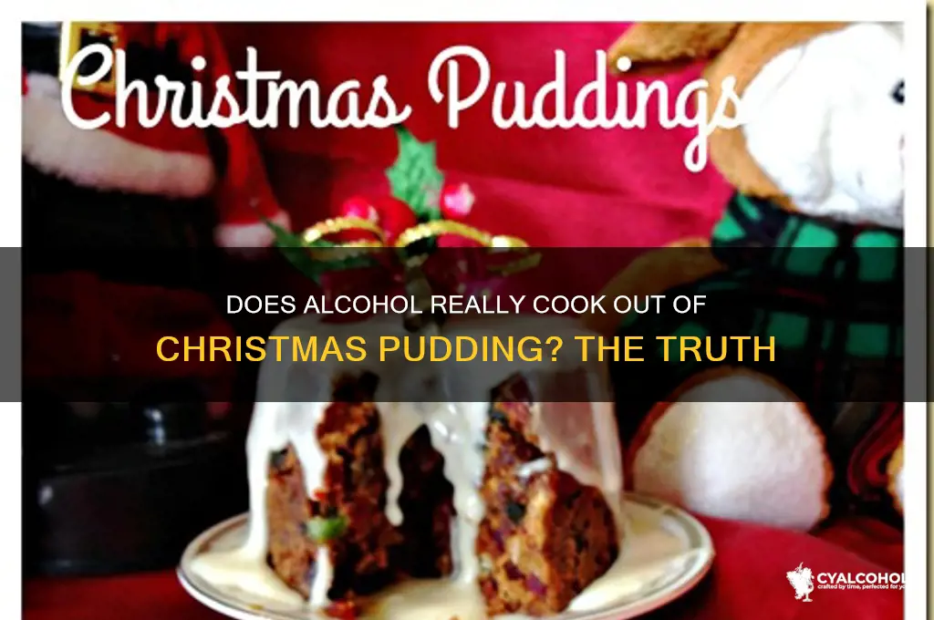 does the alcohol cook out of christmas pudding