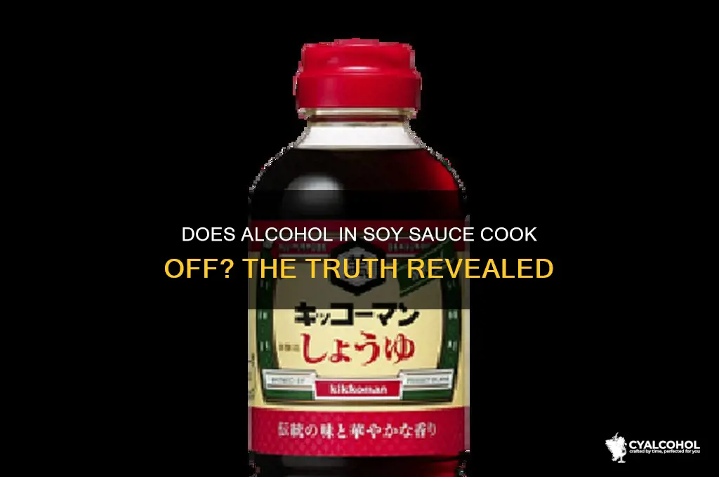 does the alcohol in soy sauce cook off