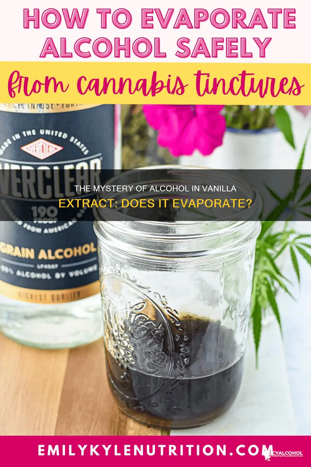 does the alcohol in vanilla extract evaporate when baking