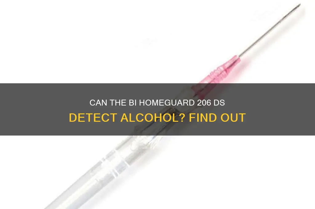 does the bi homeguard 206 ds detect alcohol