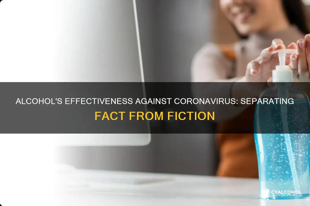 does the coronavirus die from alcohol