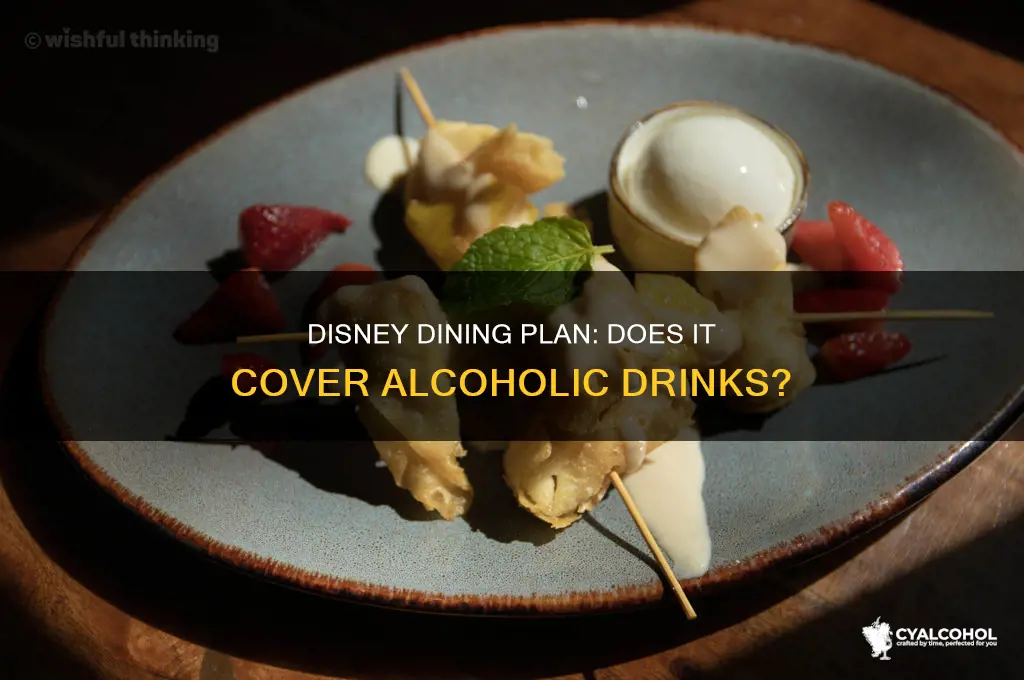 does the disney dining plan include alcoholic beverages