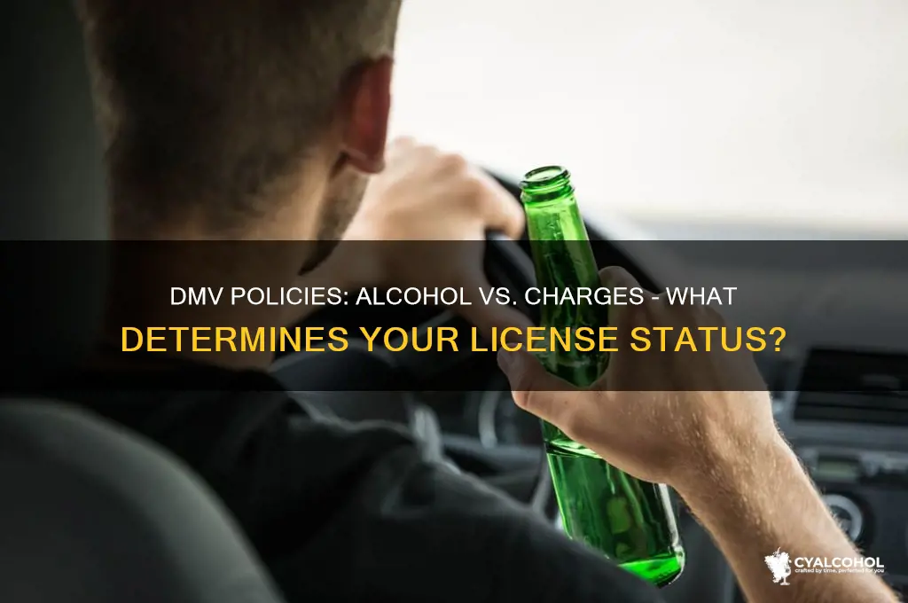 does the dmv go by alcohol or charge