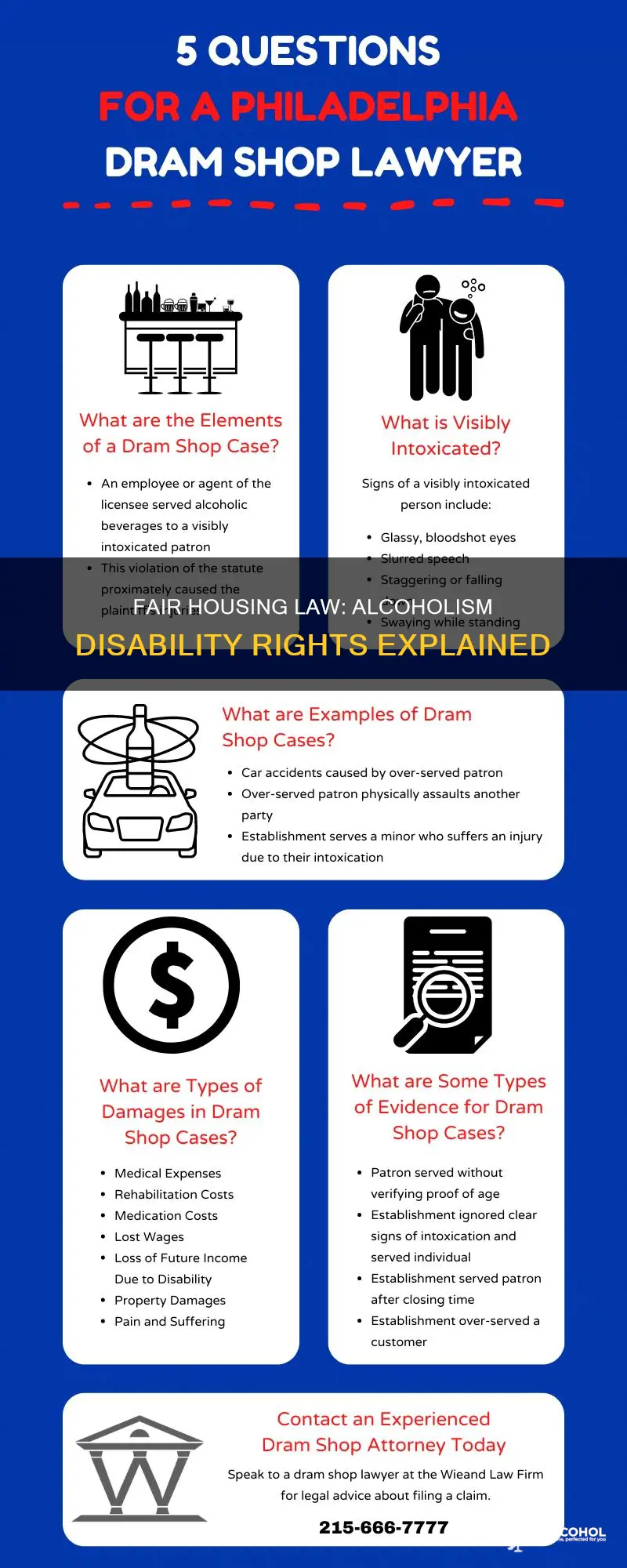 does the federal fair housing law considers alcoholism a disability