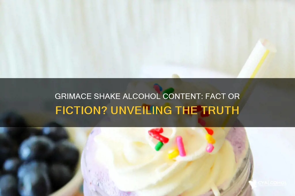 does the grimace shake have alcohol