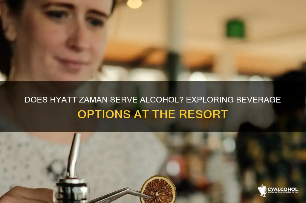 does the hyatt zaman servre alcohol