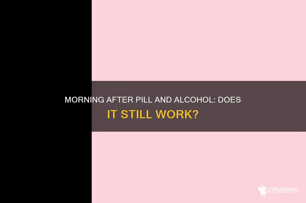 does the morning after pill work with alcohol