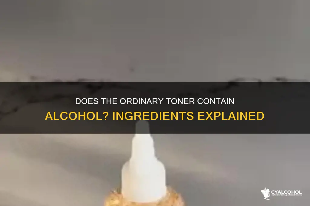 does the ordinary toner have alcohol