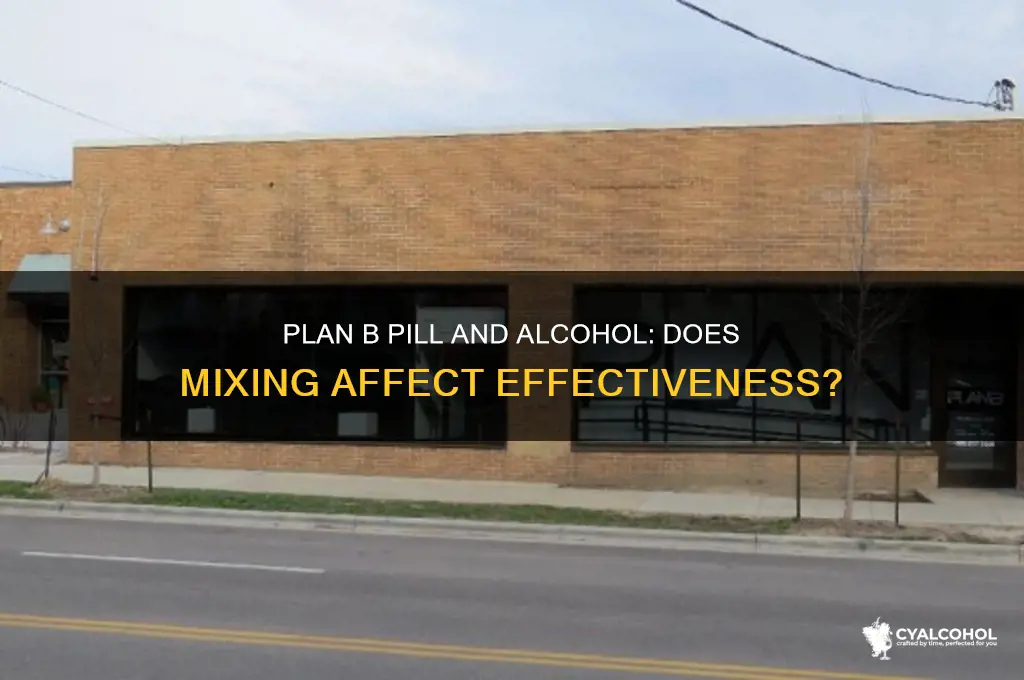 does the plan b pill work with alcohol