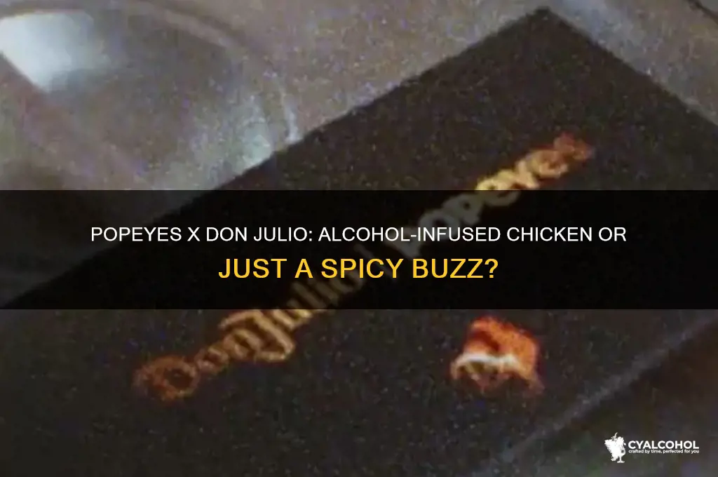 does the popeyes don julio collab have alcohol