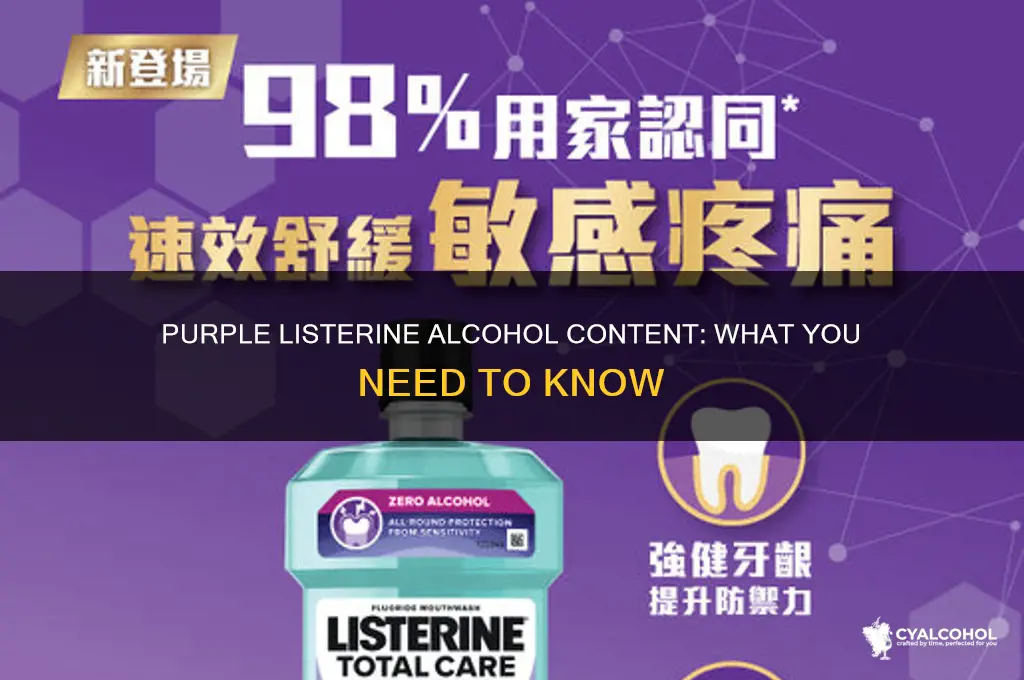 does the purple listerine have alcohol in it