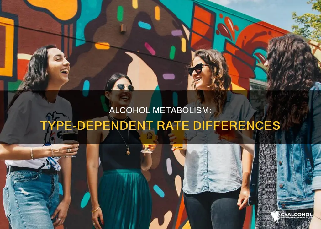 does the rate of alcohol metabolism vary with type