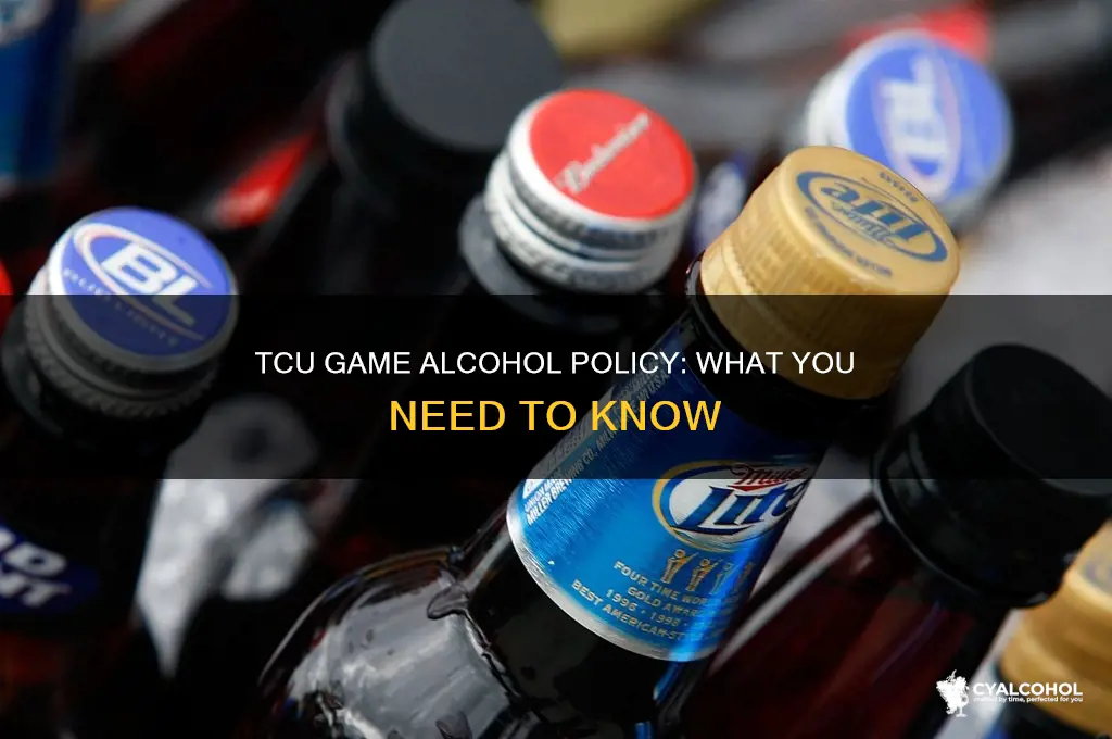 does the tcu game allow alcohol